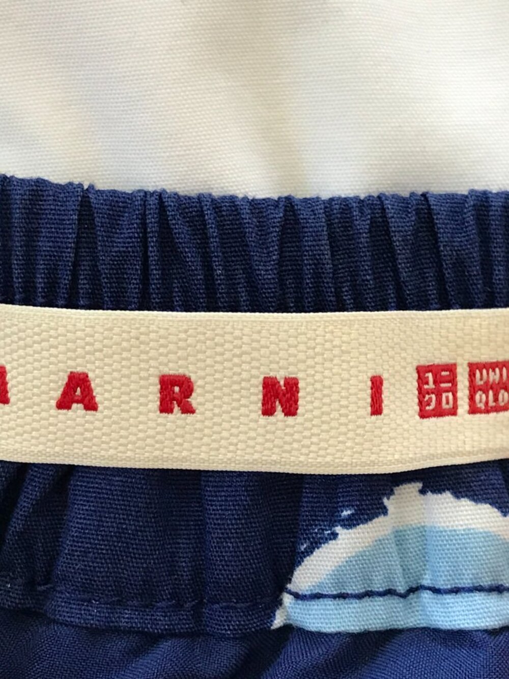 Uniqlo x Marni Balloon Shape Skirt Women XXS Blue Floral Lined Elastic Waist - Picture 3 of 11